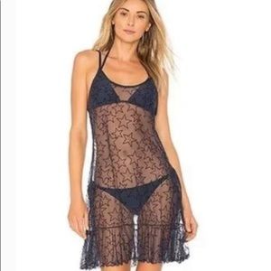 NWOT Pilyq Starry Dress in Starlight Swim Coverup in Navy Blue!